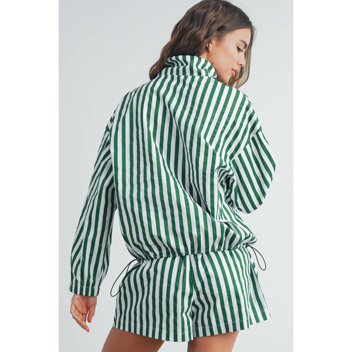Drawstring Turtleneck Jacket