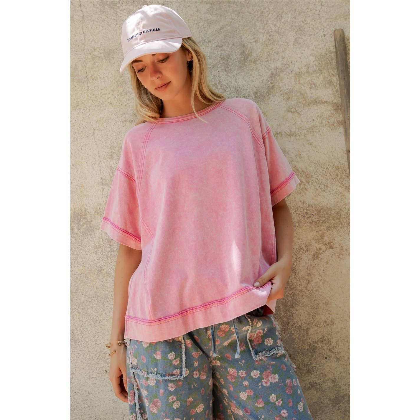 SUNSET WASHED OVERSIZED TEE