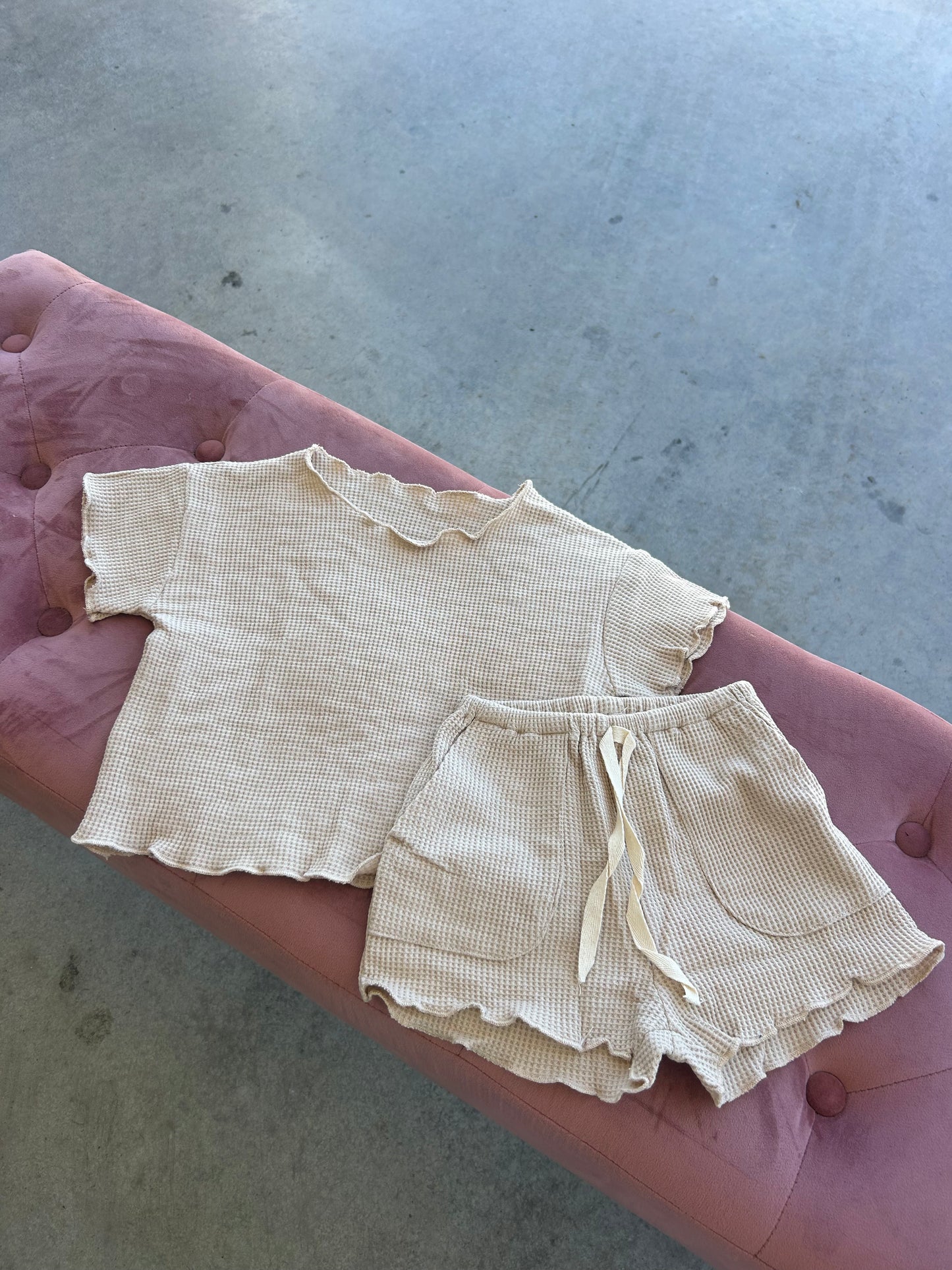 Girls Summer Ruffle Waffle Set
