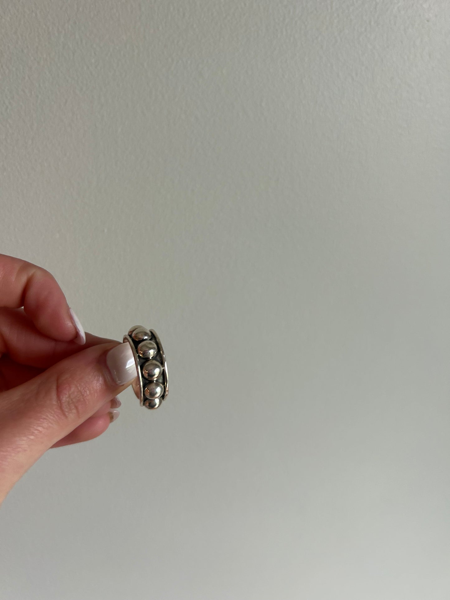 Sterling Silver Bead Ring