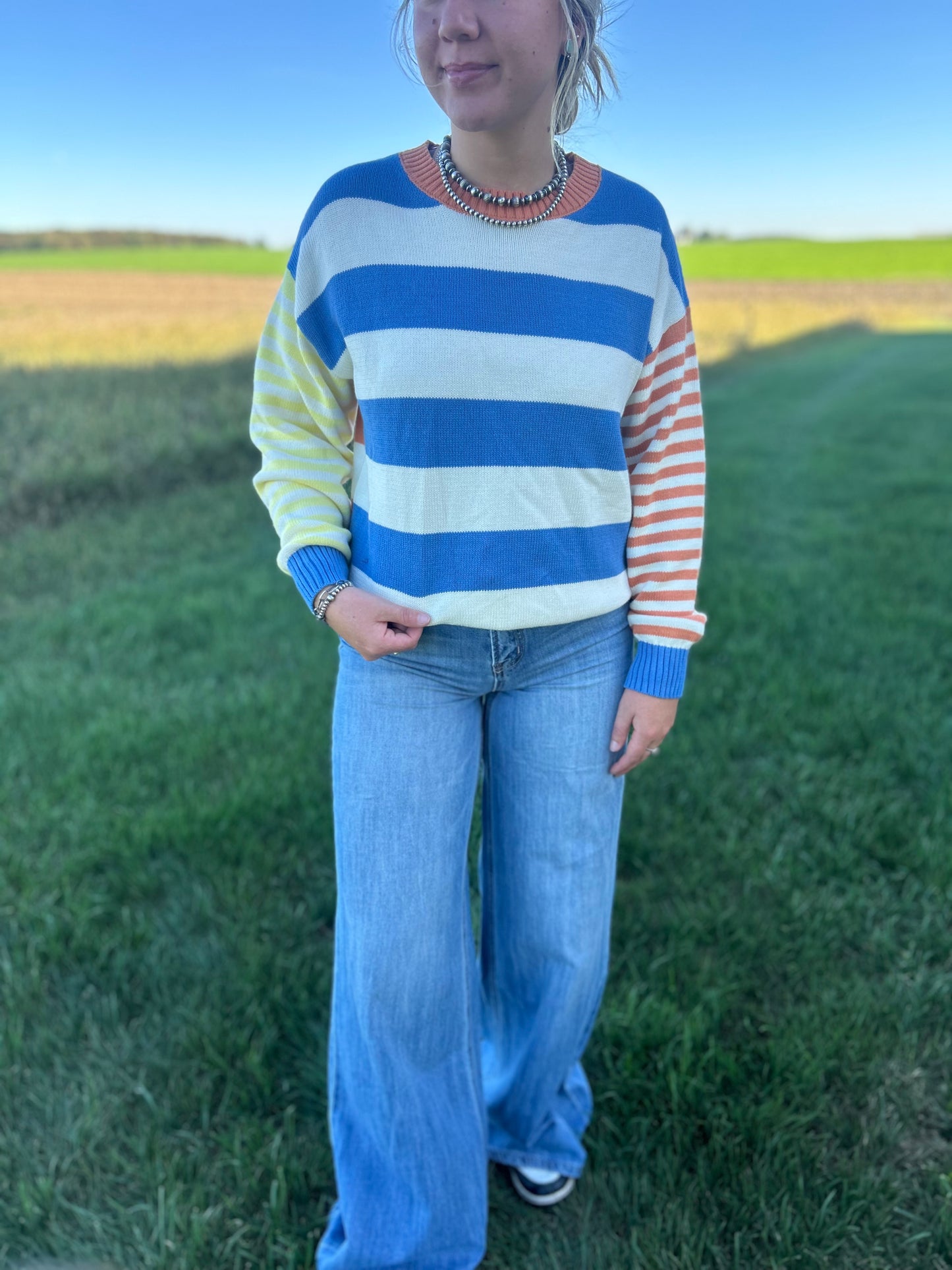 Color Block Bold Stripe Sweater
