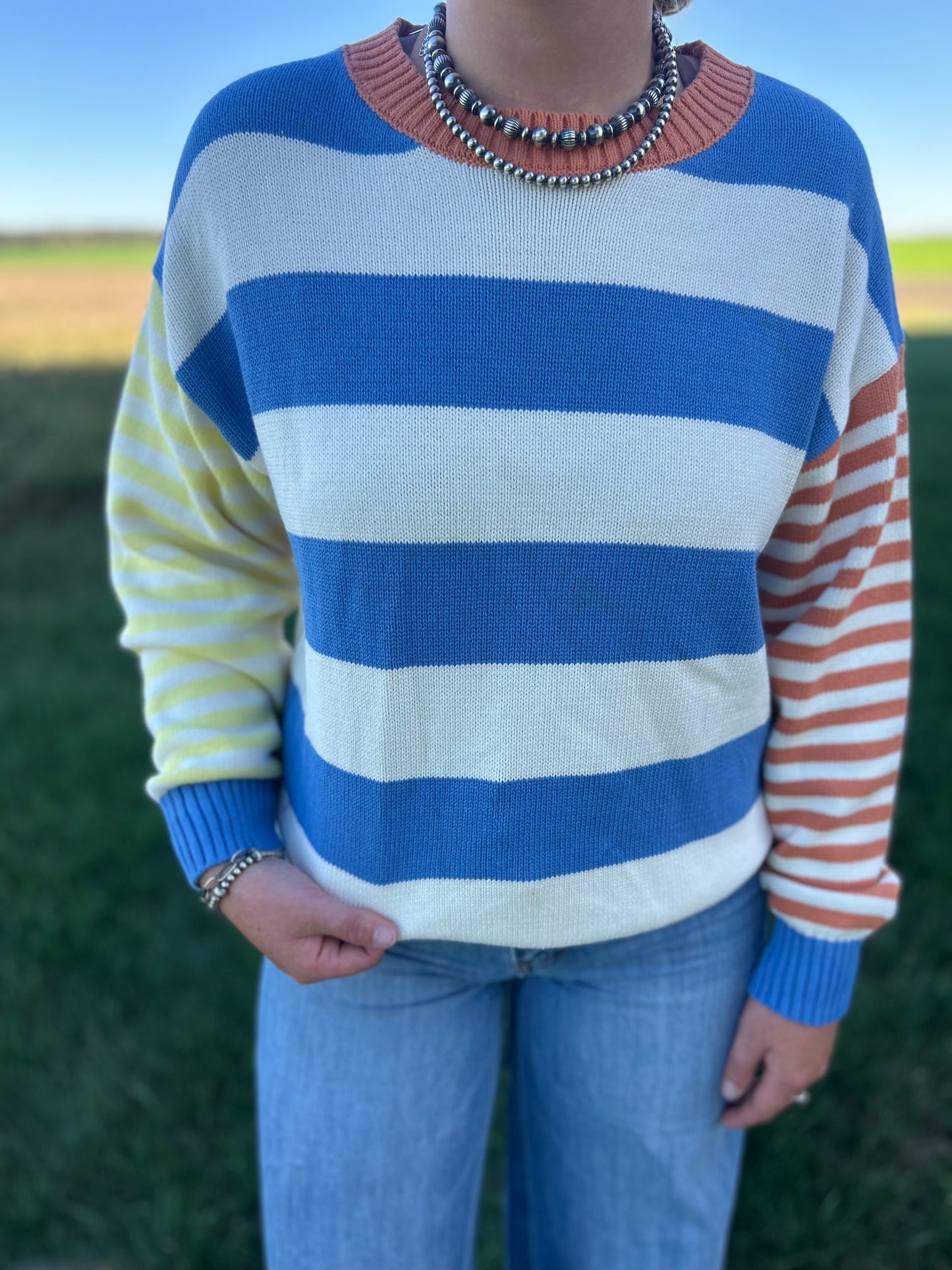 Color Block Bold Stripe Sweater