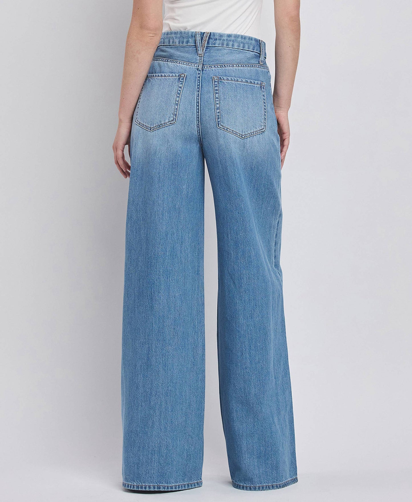 VERVET by FLYING MONKEY - SUPER HIGH RISE WIDE LEG JEANS V3567
