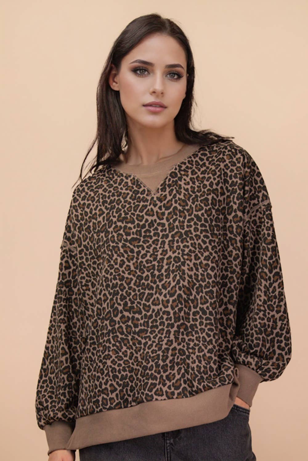 Leopard Printed Knit Top