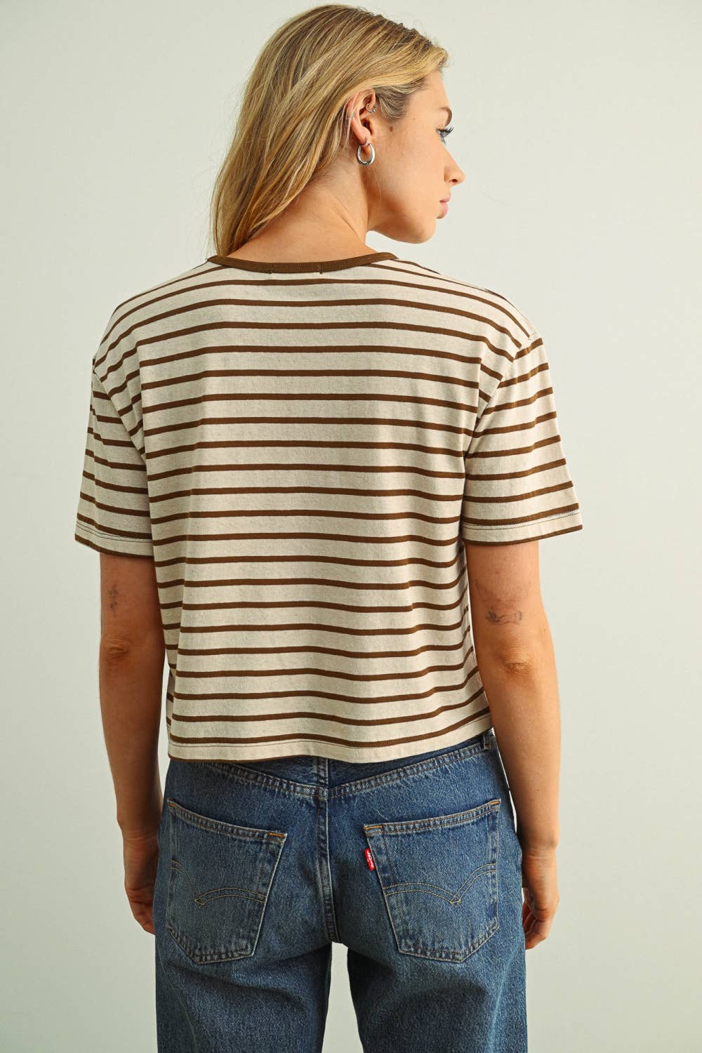 ESSENTIAL STRIPE RINGER TEE