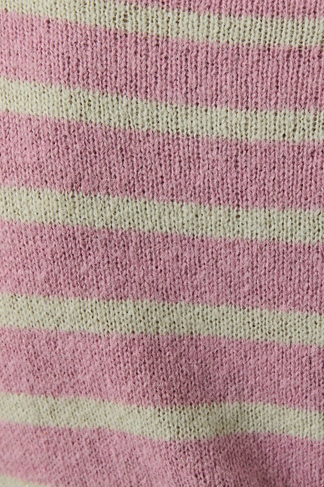 HIGH NECK BUTTON DOWN STRIPE SWEATER TOP