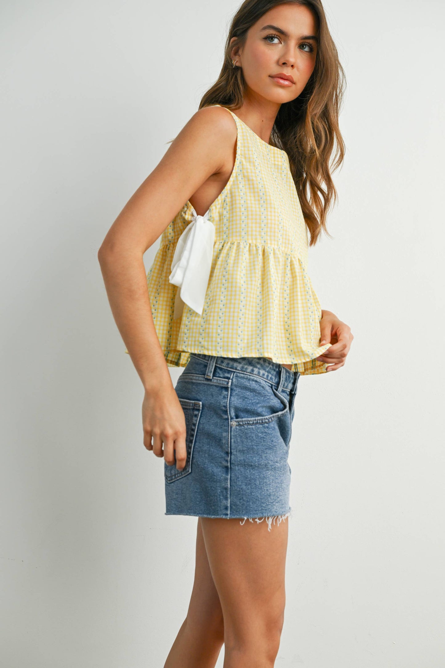 BUTTERMELON - Sky Meadow Peplum Top - BMT7750