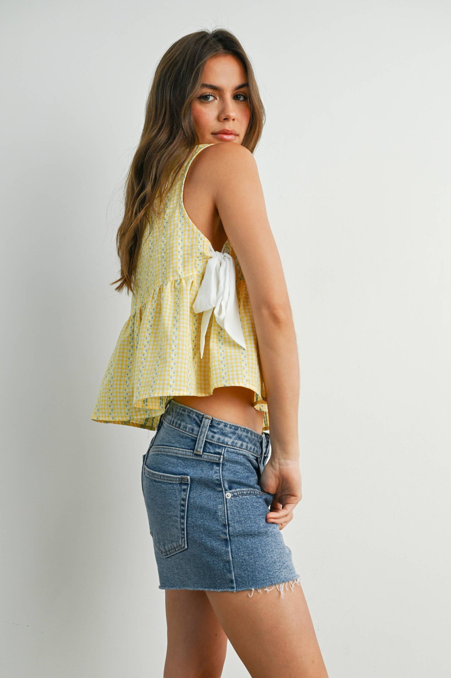 BUTTERMELON - Sky Meadow Peplum Top - BMT7750