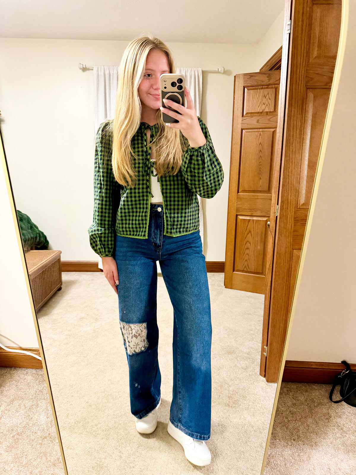 Lace Patch Jeans