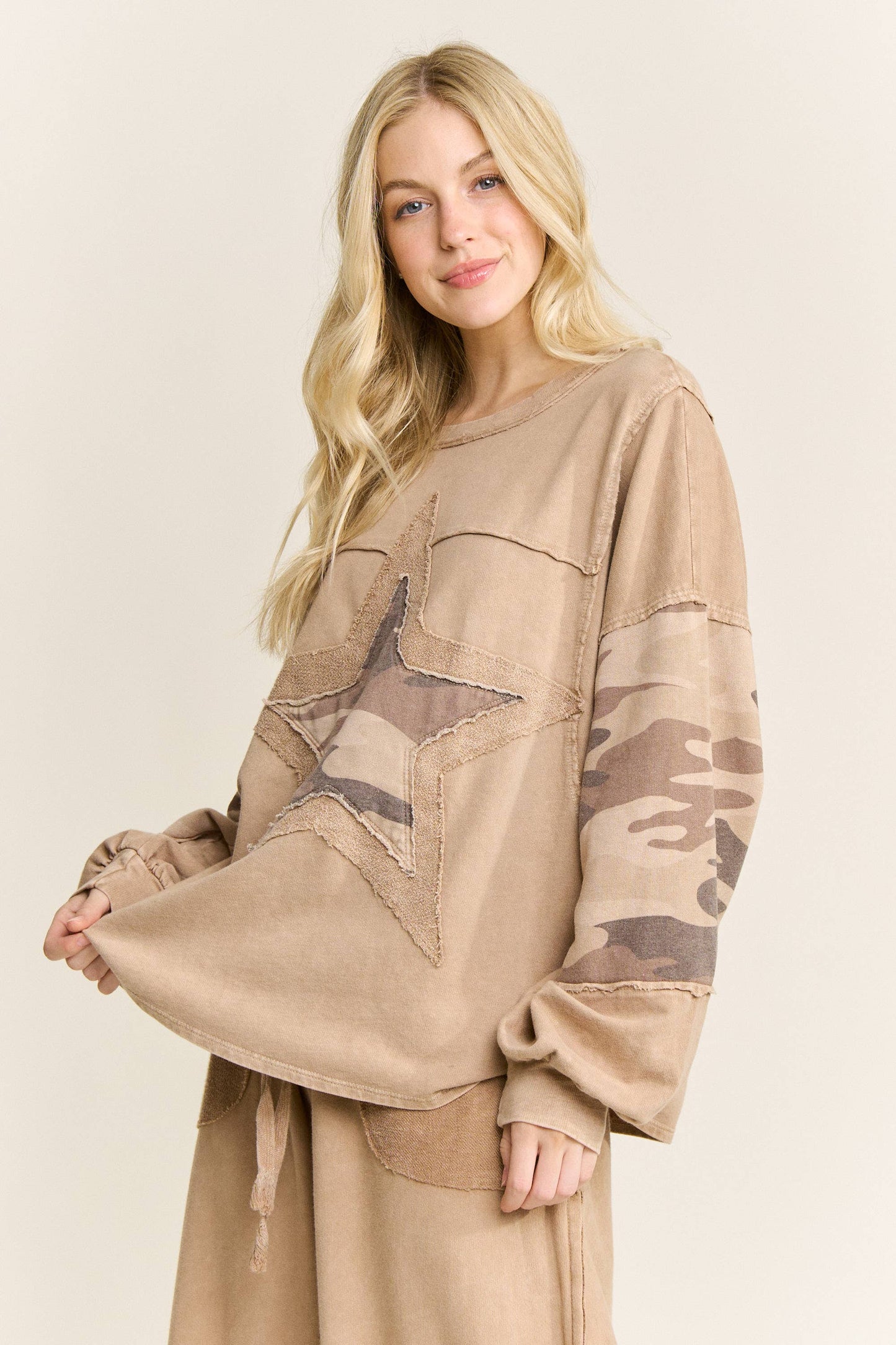 Camo Star Terry Sweatshirt
