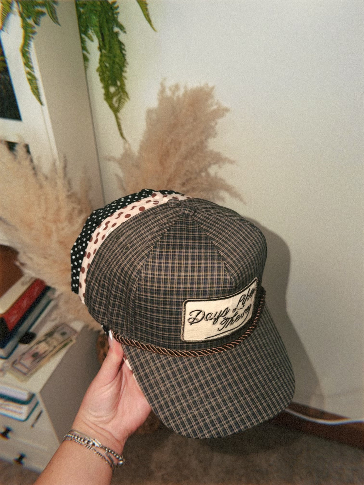 Days Like These Plaid Patch Hat Fall Hat
