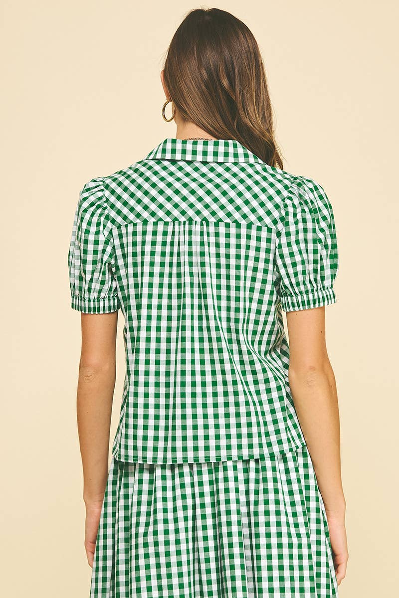 GINGHAM BUTTON DOWN SHIRT