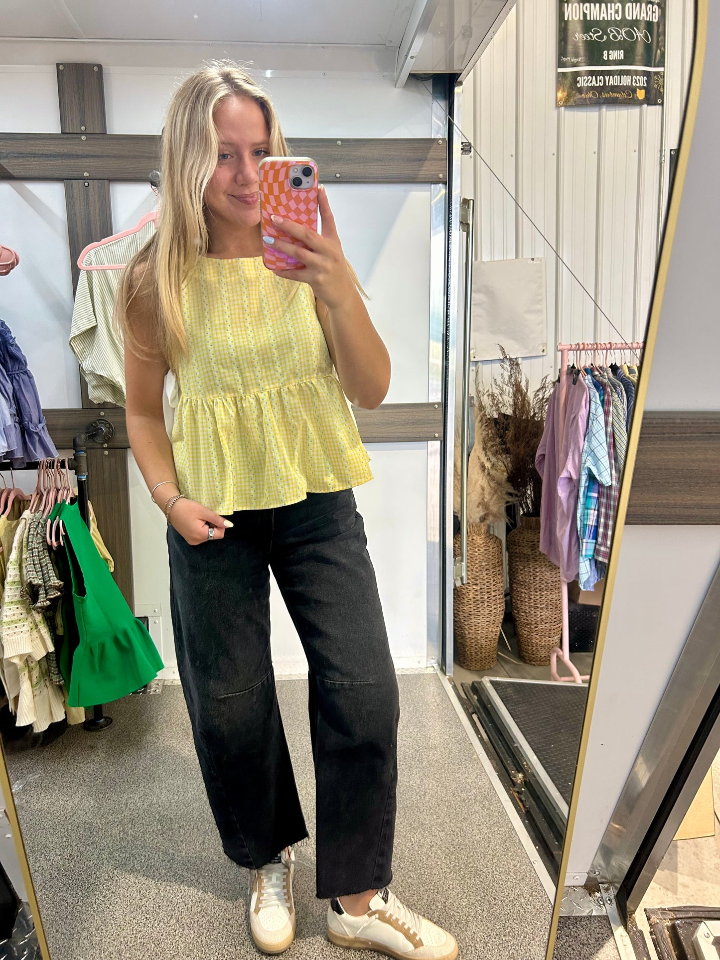 Sky Meadow Peplum Top