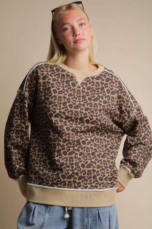 Leopard Printed Knit Top
