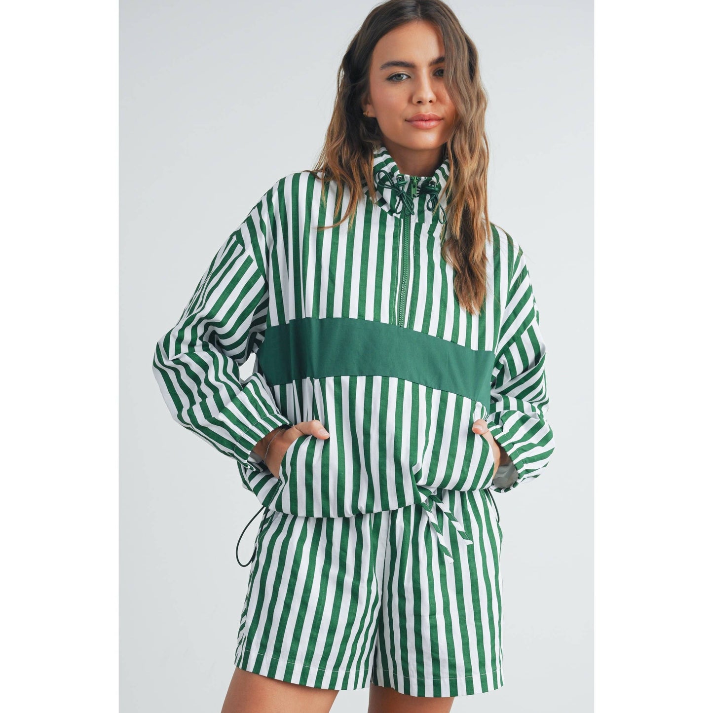 BUTTERMELON - Drawstring Turtleneck Jacket - BMT7533