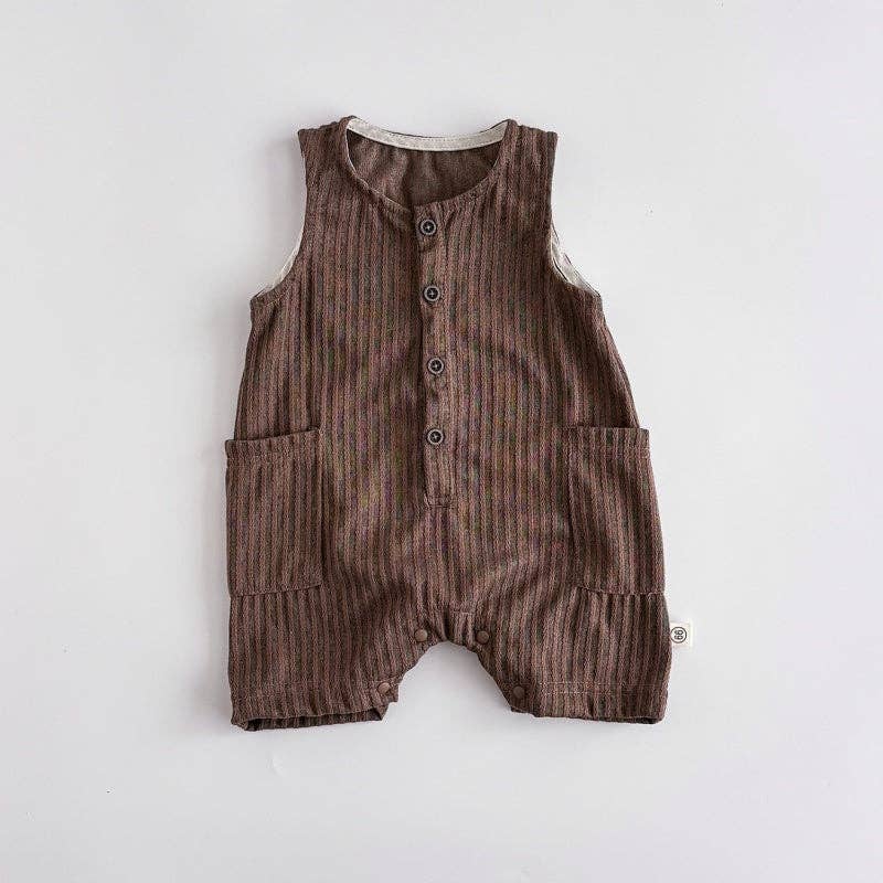 Baby  Striped Sleeveless Romper 9-12M