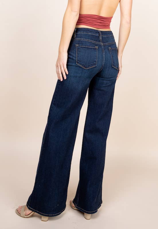 O2 Denim Wide Leg Denim Jeans