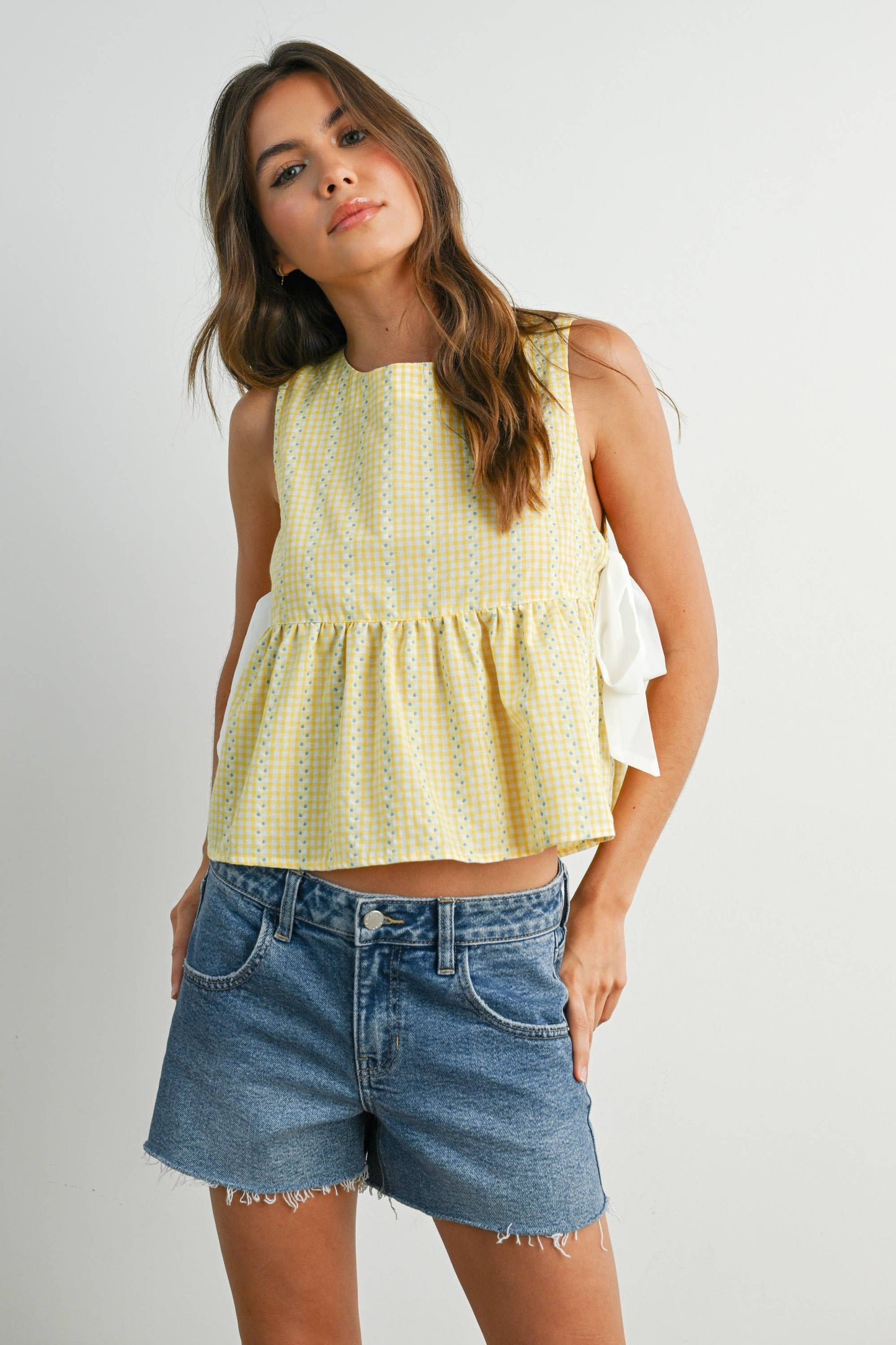 BUTTERMELON - Sky Meadow Peplum Top - BMT7750