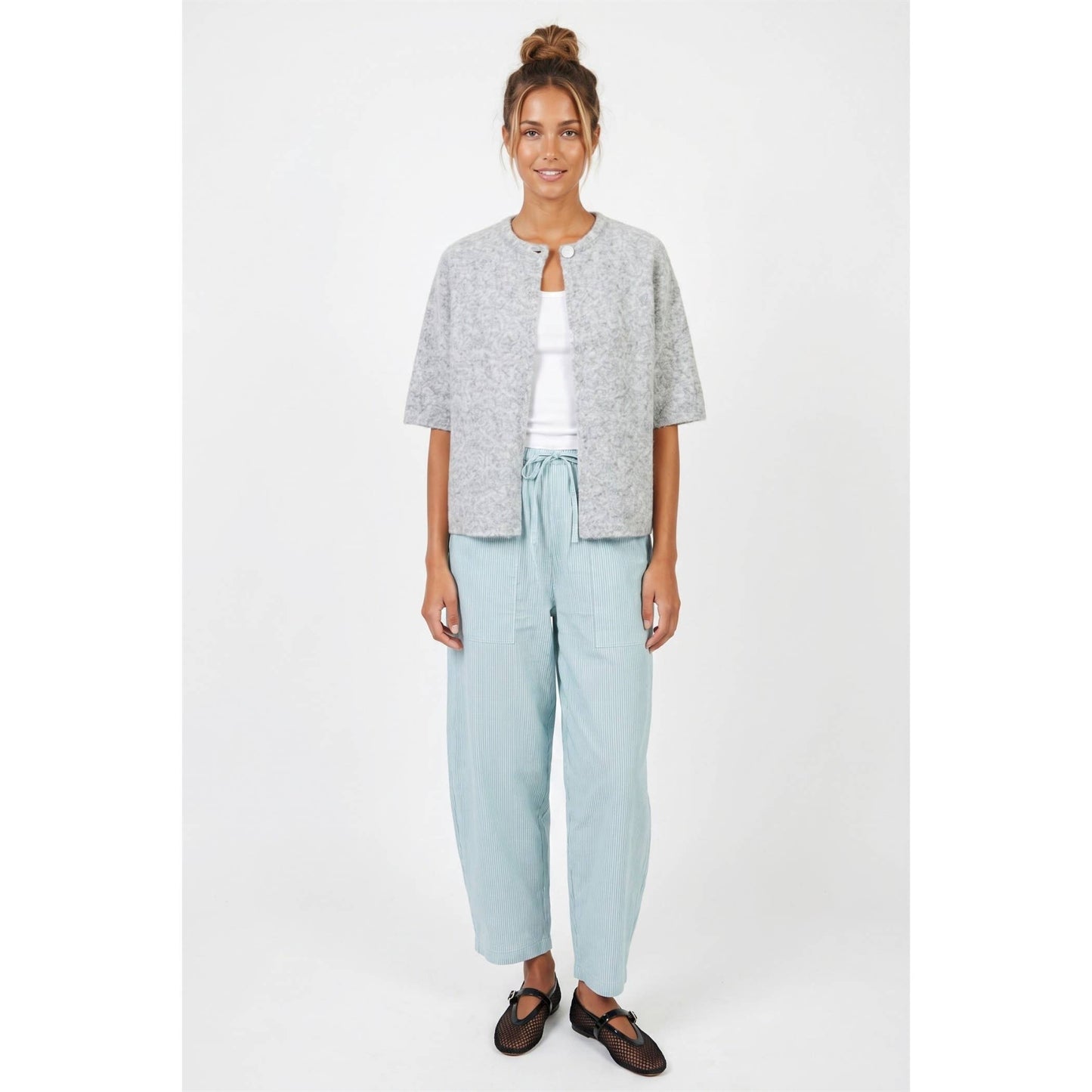 Twentifourth - TF26-0065 - One button short sleeve cardigan