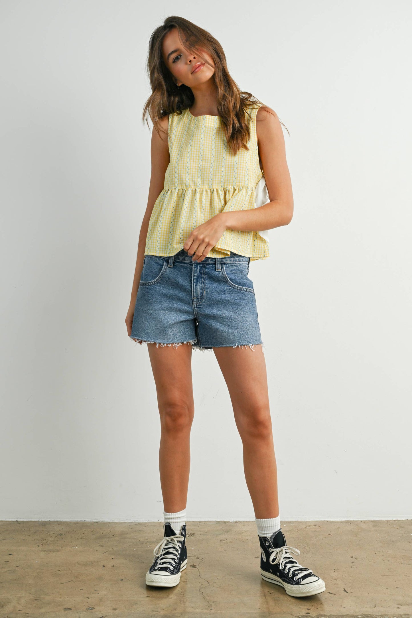BUTTERMELON - Sky Meadow Peplum Top - BMT7750