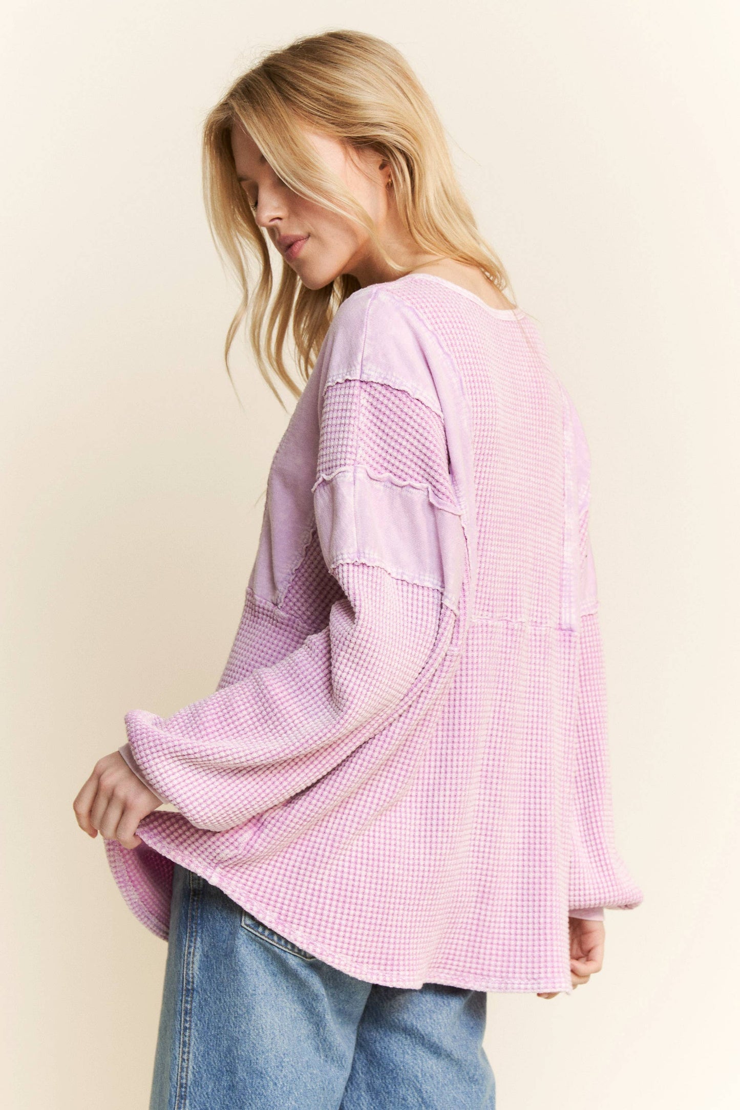 Mineral Wash Thermal Oversized Top