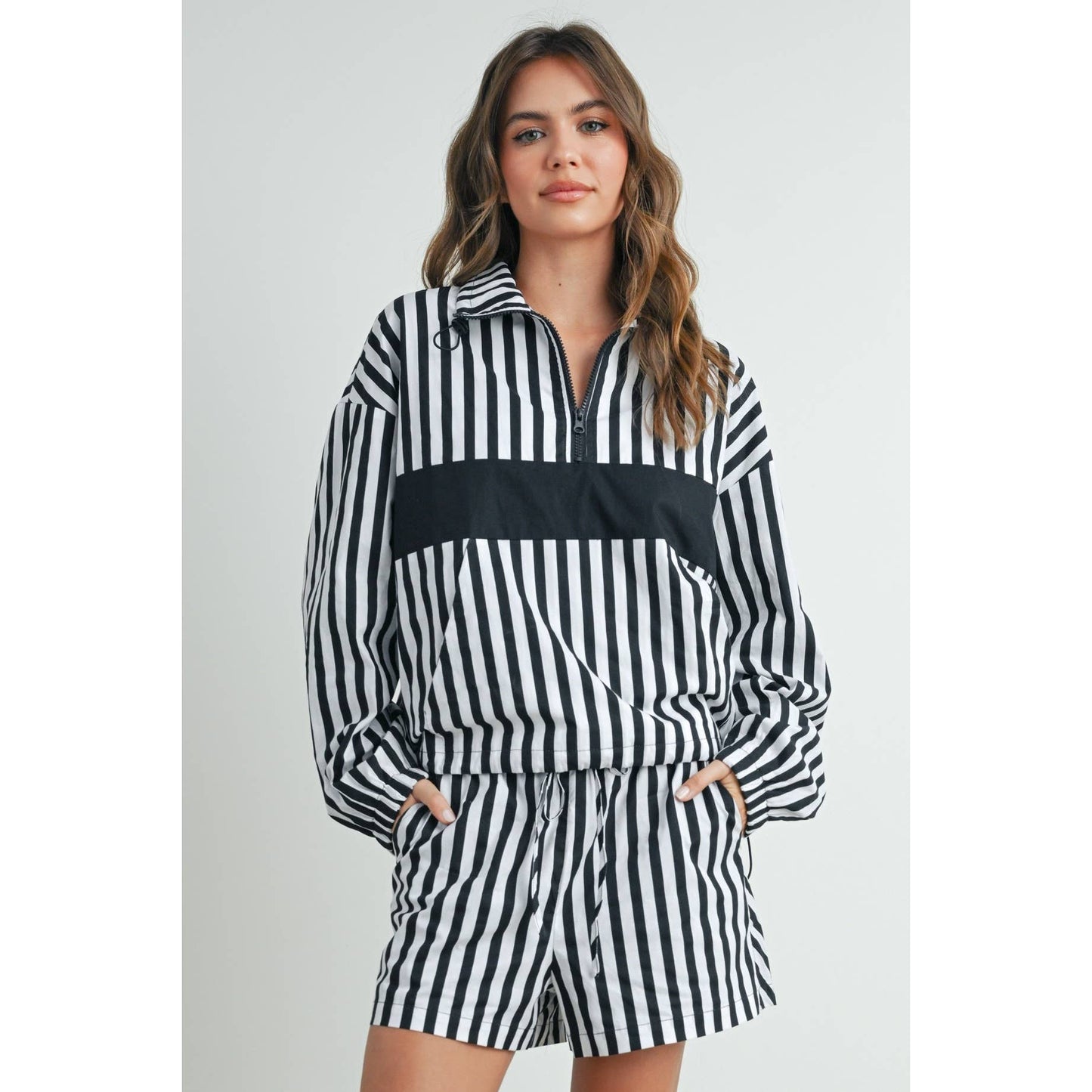 BUTTERMELON - Drawstring Turtleneck Jacket - BMT7533