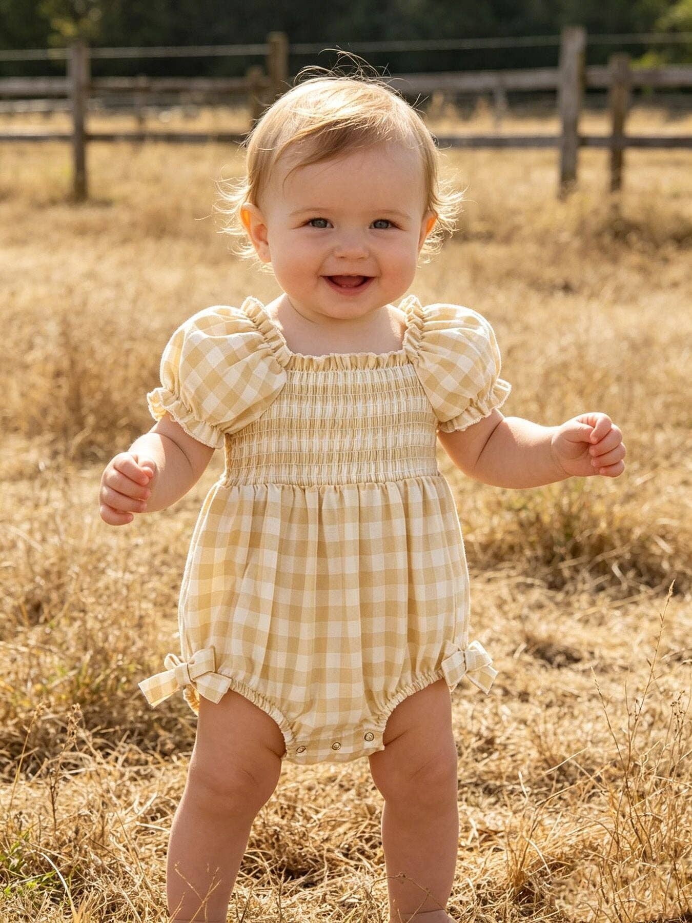 Rylee Faith Designs - Mommy & Me Plaid Girl Romper