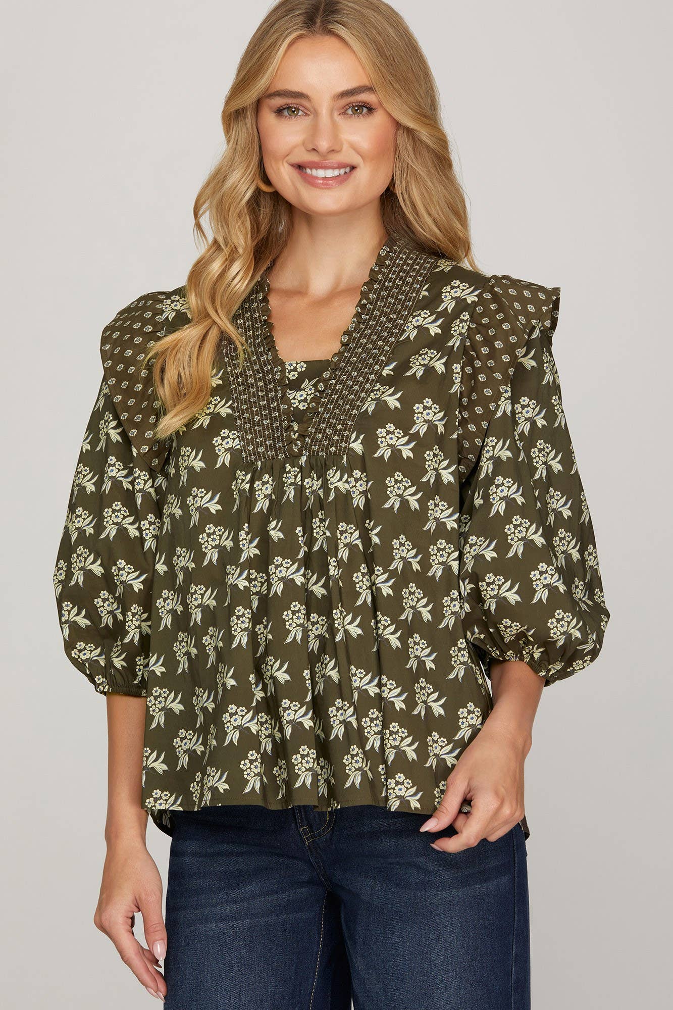 Woven Print Top