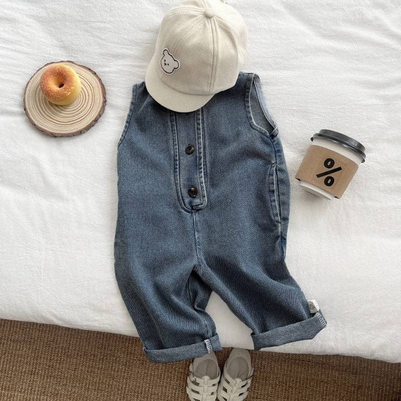 Boys Baby Denim Overalls Set