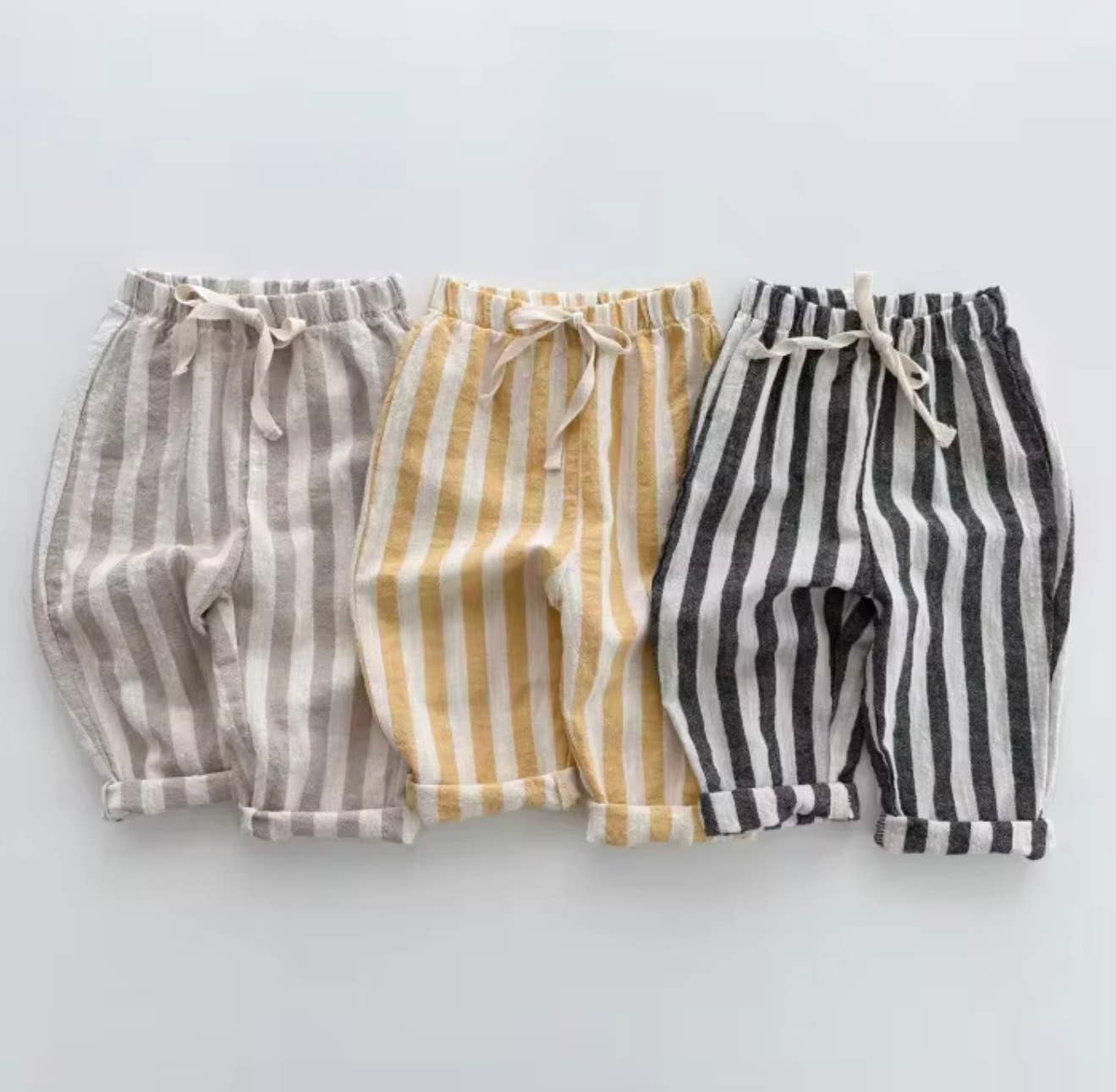 Brown Striped Unisex Pants