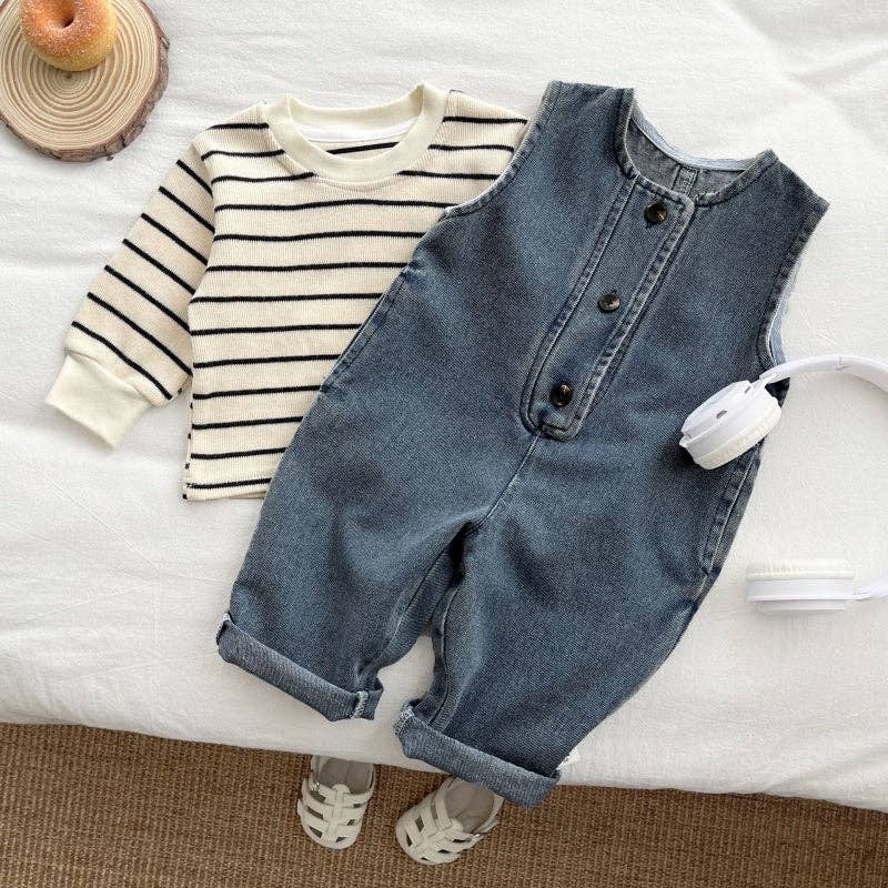 Boys Baby Denim Overalls Set