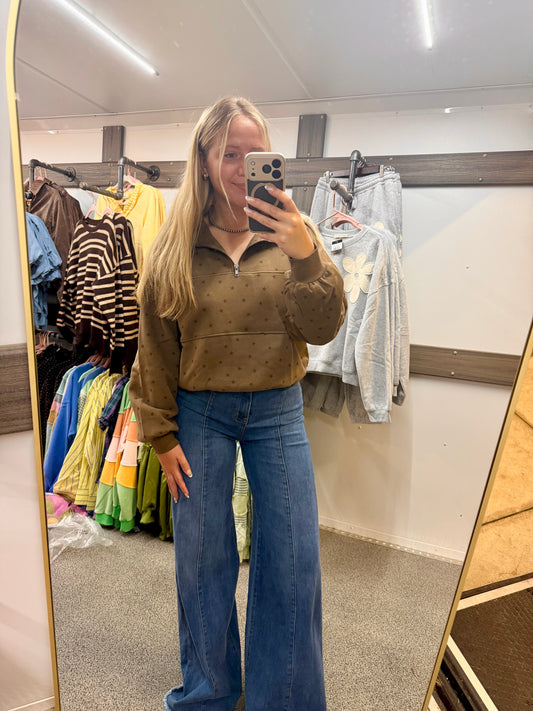 Mocha Star Quarter Zip
