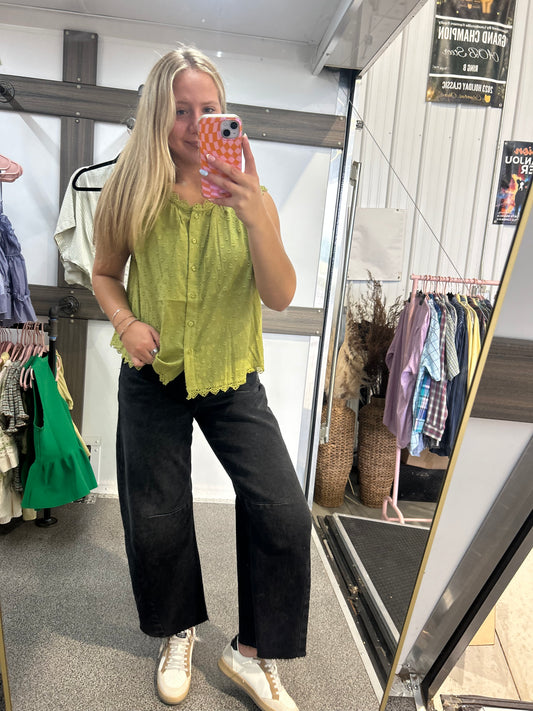 Lace Edge Sleeveless top