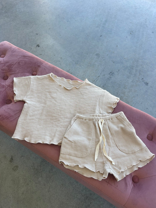 Girls Summer Ruffle Waffle Set