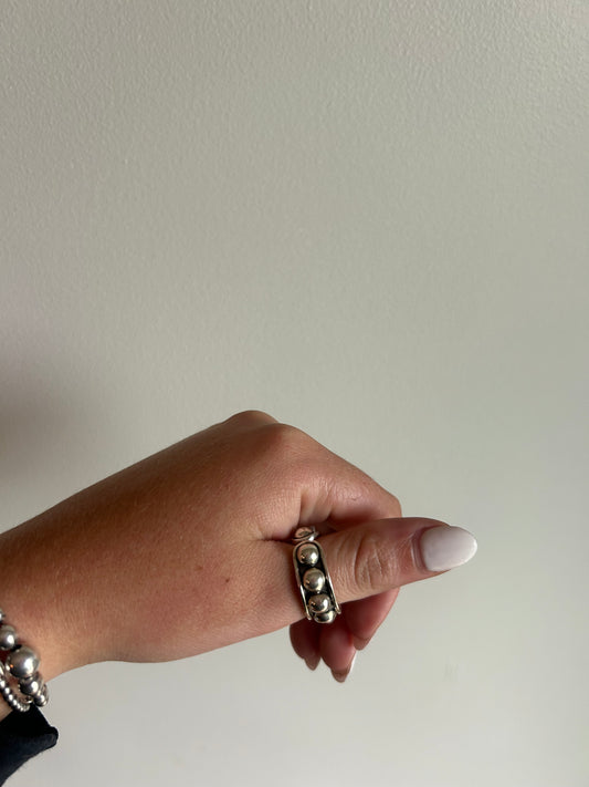 Sterling Silver Bead Ring