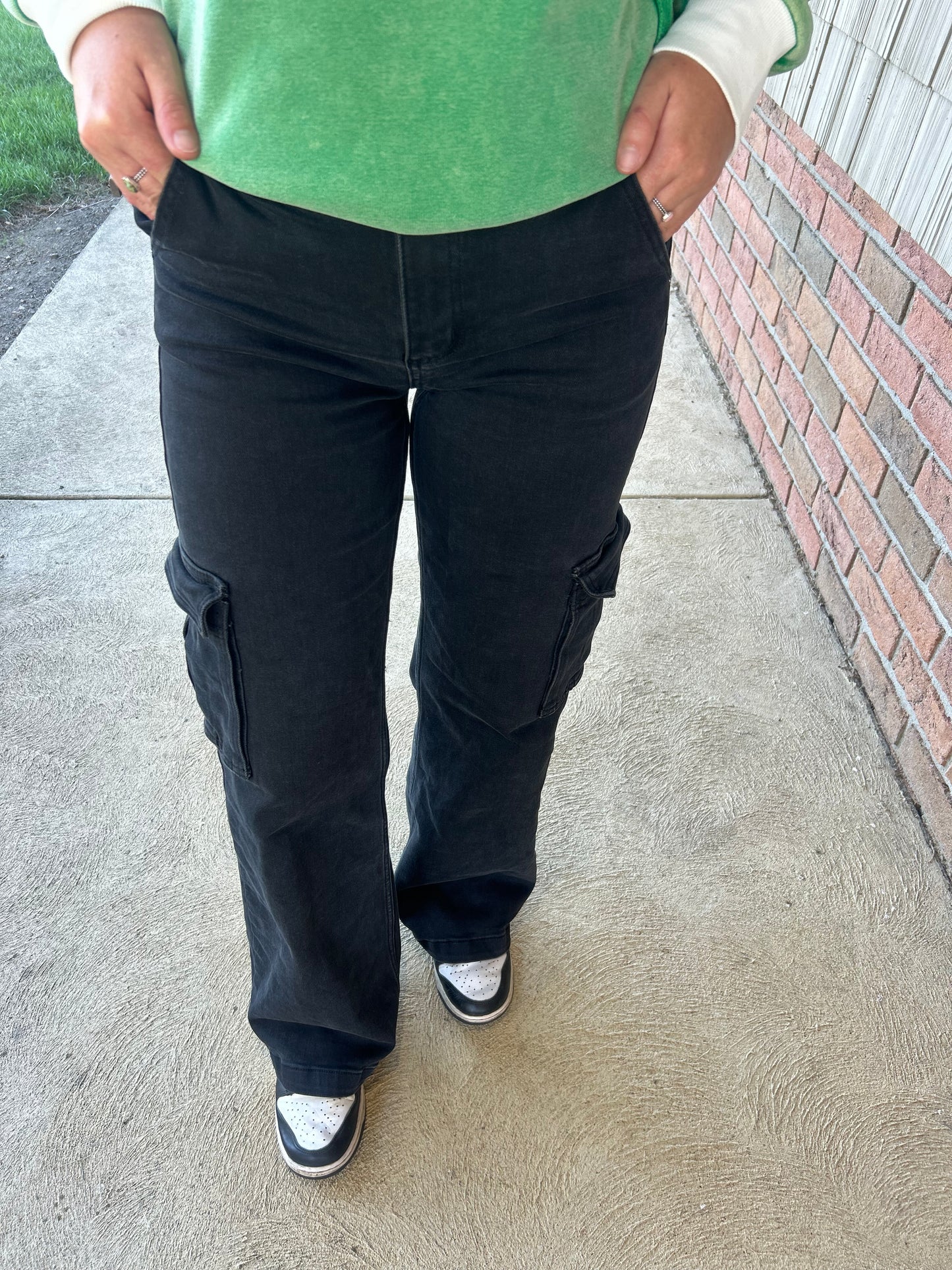Black Cargo Jeans