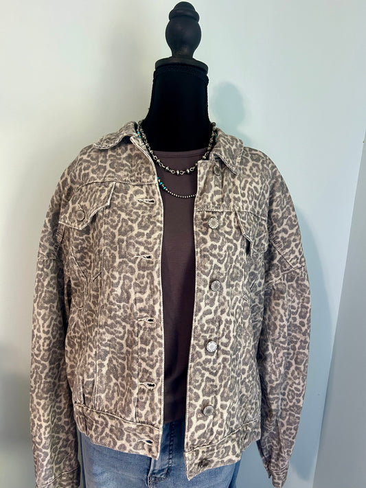 Cheetah Denim Jacket