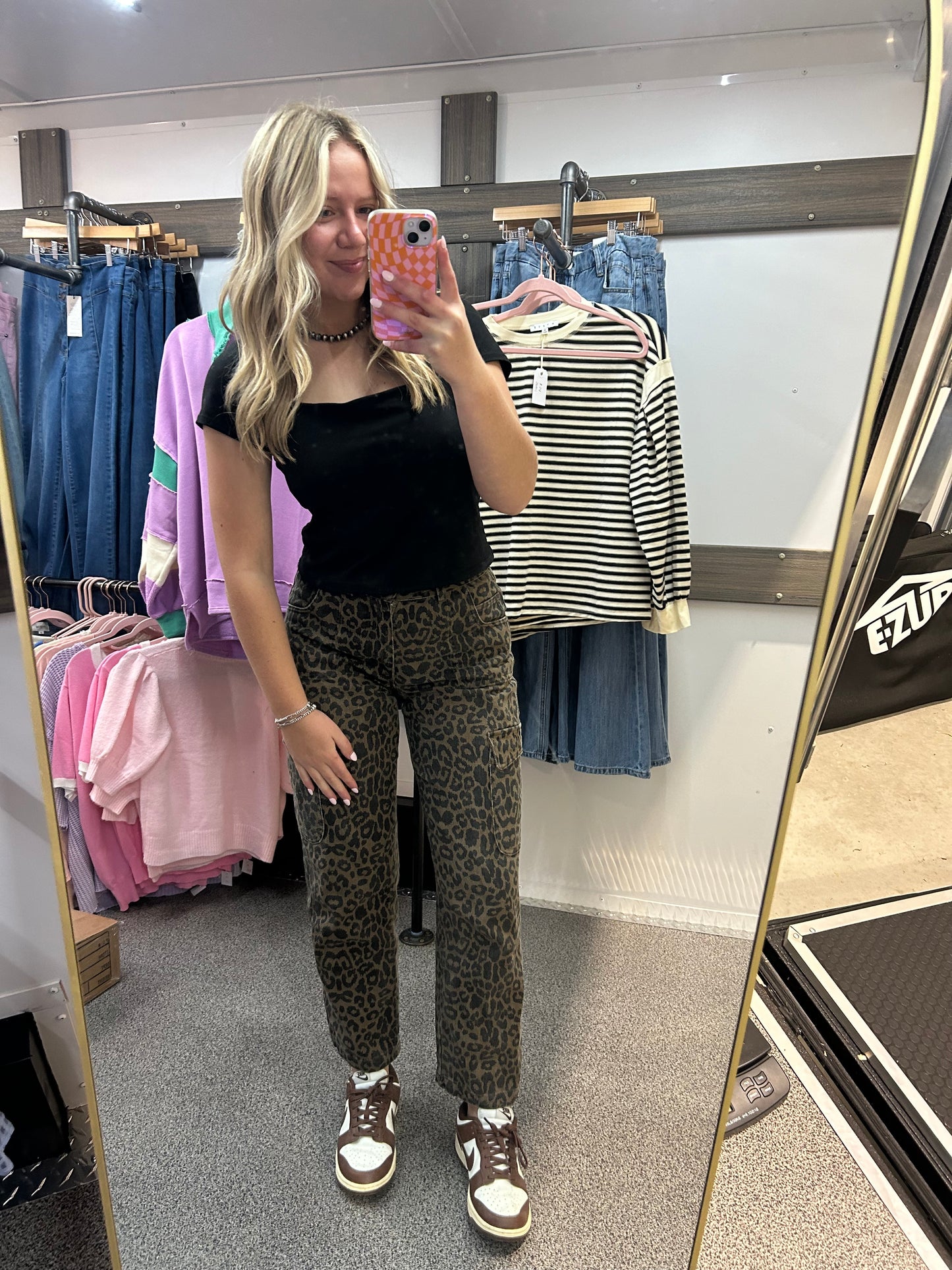 Cheetah Printed Cargo Pants
