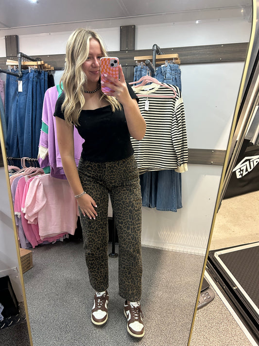 Cheetah Printed Cargo Pants