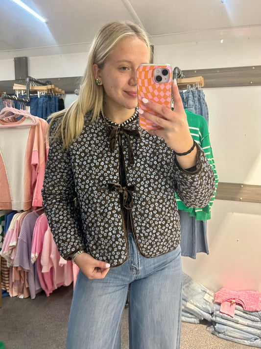 CORDUROY QUILTED RIBBON JACKET