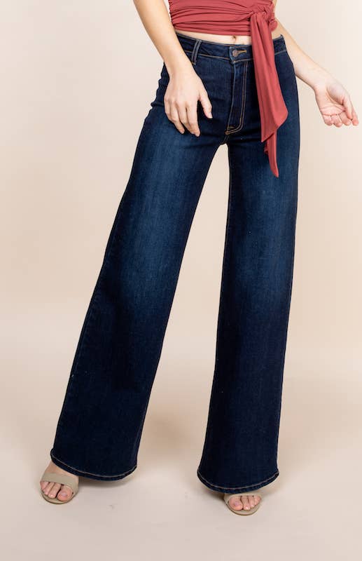 O2 Denim Wide Leg Denim Jeans