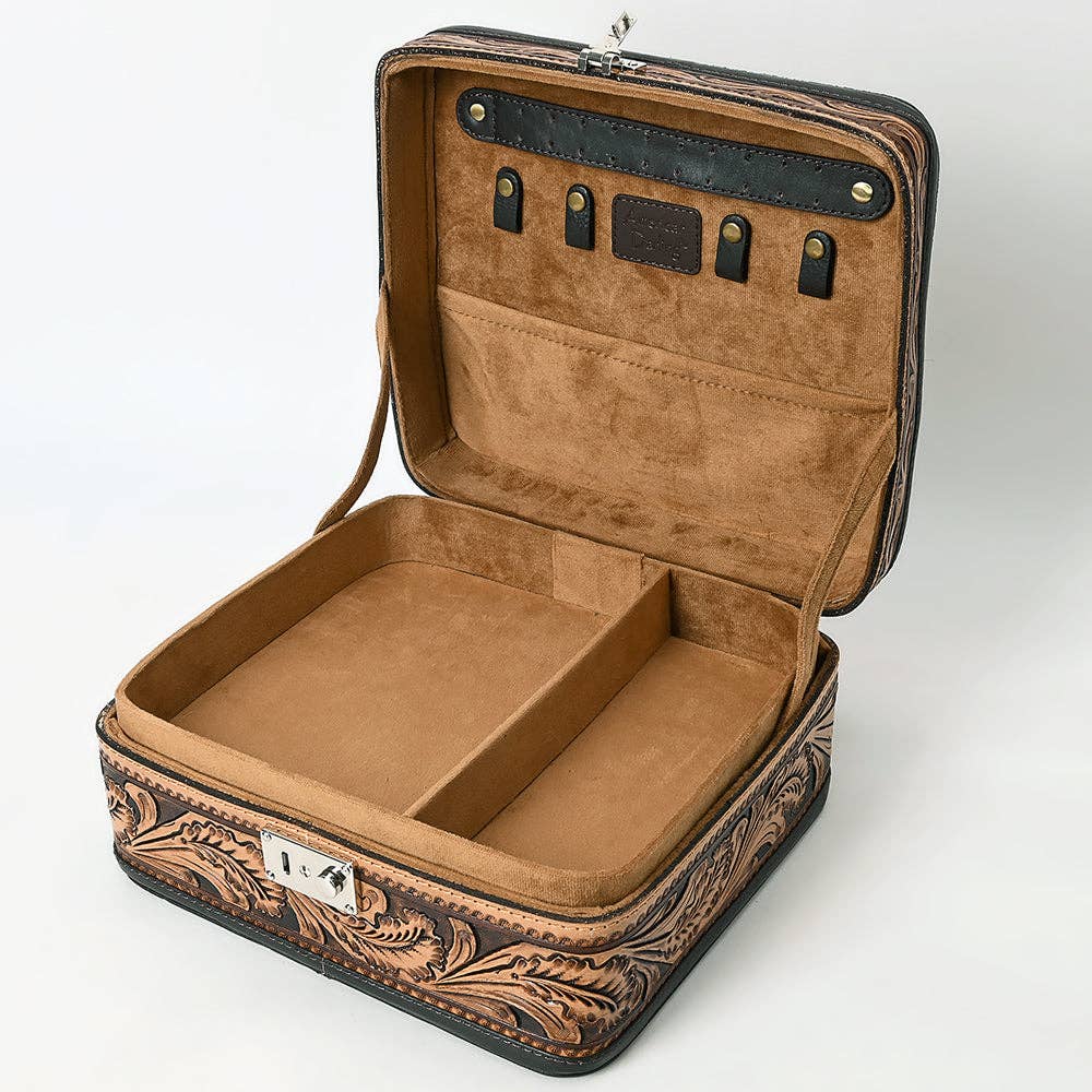 Jewelry Case Genuine Western Leather Women Bag