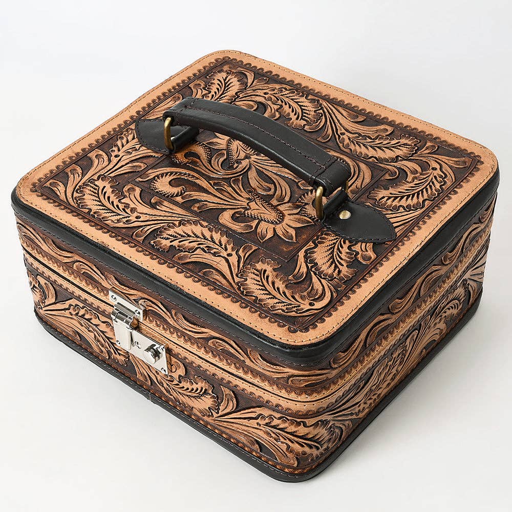 Jewelry Case Genuine Western Leather Women Bag