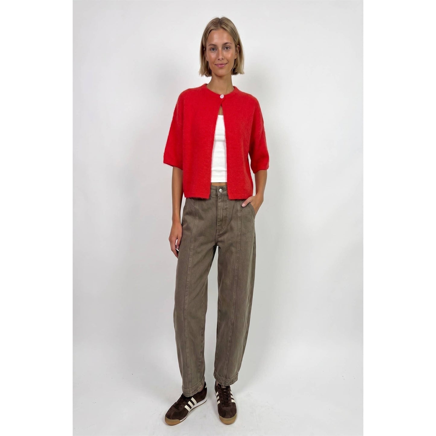 Twentifourth - TF26-0065 - One button short sleeve cardigan