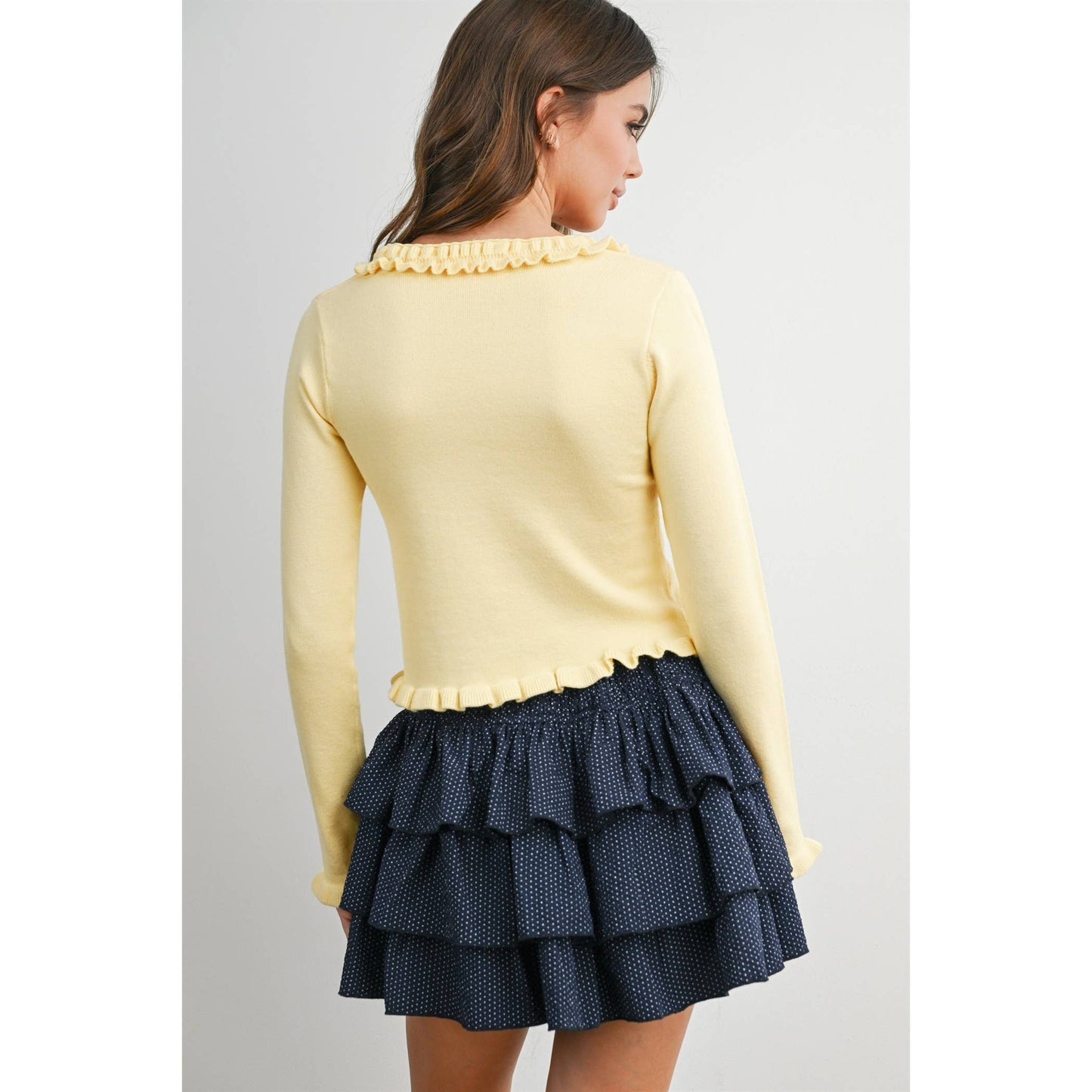Scalloped Edge Knit Sweater