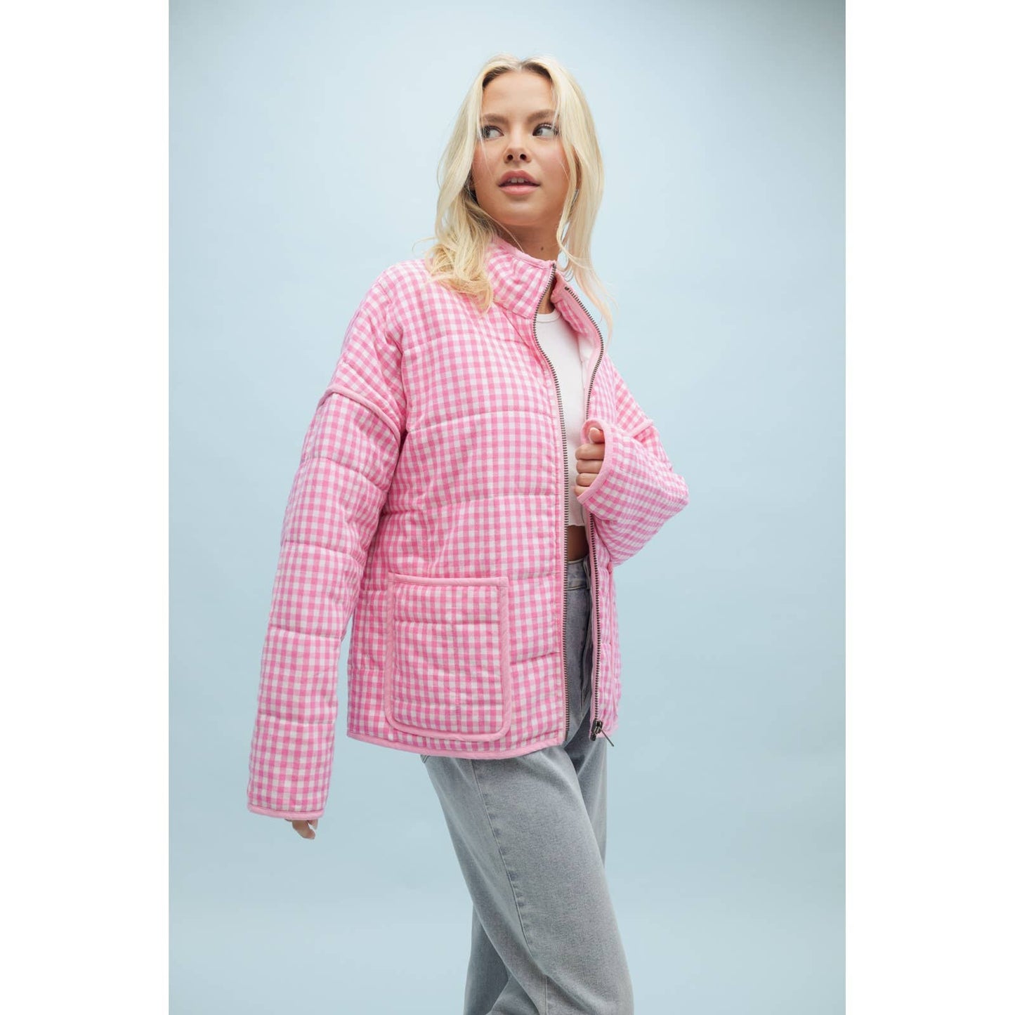 Pink Checkered Jacket