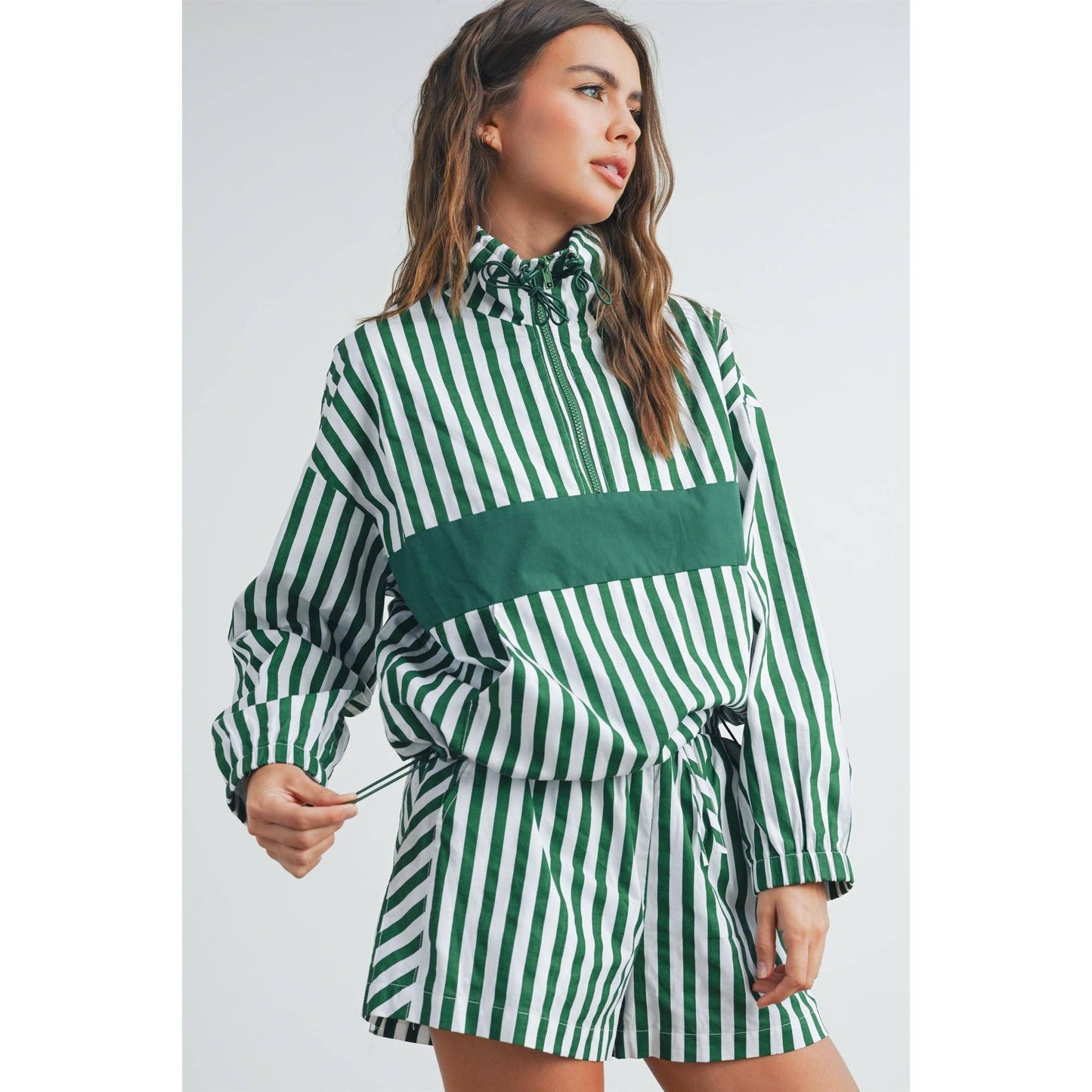 BUTTERMELON - Drawstring Turtleneck Jacket - BMT7533