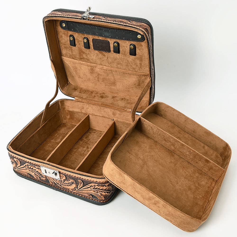 Jewelry Case Genuine Western Leather Women Bag